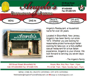 Tablet Screenshot of angelospizzeriarestaurant.com